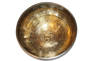 Kézzel készített 7 fémes dizájn hangtál, 413 gramm 🟣 Koronacsakra: Béke – Tudatosság – Kapcsolódás