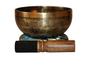 Kézzel készített 7 fémes dizájn hangtál, 512 gramm 🔮 Harmadik szem csakra: Tisztánlátás – Intuíció – Belső vezetés