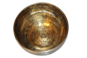 Kézzel készített 7 fémes dizájn hangtál, 512 gramm 🔮 Harmadik szem csakra: Tisztánlátás – Intuíció – Belső vezetés