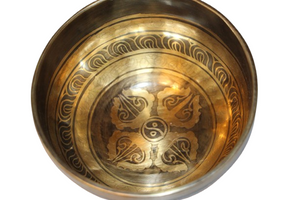 Kézzel készített 7 fémes dizájn hangtál, 542 gramm 🔴 Gyökércsakra: Stabilitás – Biztonság – Egyensúly