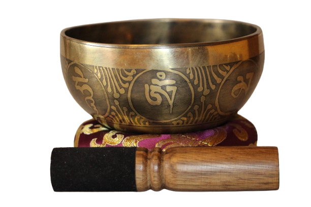 Kézzel készített 7 fémes dizájn hangtál, 497 gramm 🟡 Napfonat csakra: Önbizalom – Erő – Harmónia