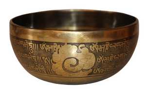 Kézzel készített 7 fémes dizájn hangtál, 553 gramm 🔮 Harmadik szem csakra: Tisztánlátás – Intuíció – Belső vezetés