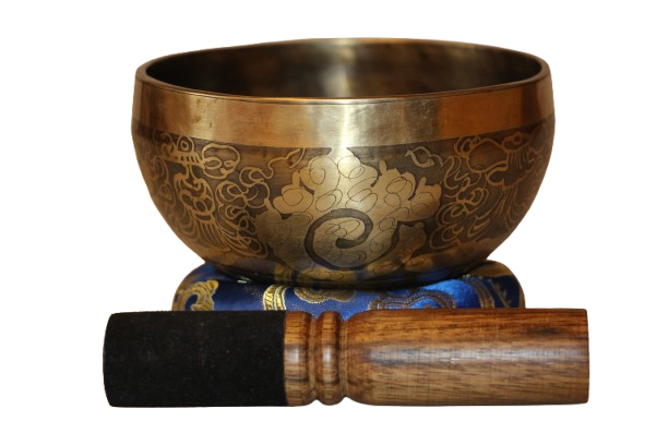 Kézzel készített 7 fémes dizájn hangtál, 486 gramm 🟡 Napfonat csakra: Önbizalom – Erő – Harmónia