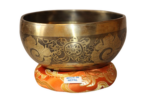 Kézzel készített 7 fémes dizájn hangtál, 416 gramm 🟣 Koronacsakra: Béke – Tudatosság – Kapcsolódás