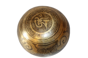 Kézzel készített 7 fémes dizájn hangtál, 416 gramm 🟣 Koronacsakra: Béke – Tudatosság – Kapcsolódás