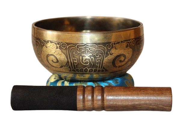 Kézzel készített 7 fémes dizájn hangtál, 529 gramm 🔴 Gyökércsakra: Stabilitás – Biztonság – Egyensúly