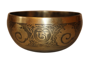 Kézzel készített 7 fémes dizájn hangtál, 576 gramm 💚 Szívcsakra: Szeretet – Gyógyulás – Harmónia