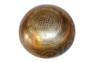 Kézzel készített 7 fémes dizájn hangtál, 576 gramm 💚 Szívcsakra: Szeretet – Gyógyulás – Harmónia