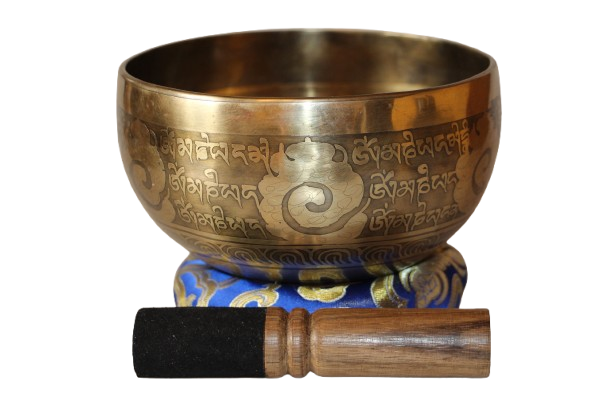 Kézzel készített 7 fémes hangtál, 658 gramm 🔵 Torokcsakra: Önkifejezés – Bátorság-Nyugalom