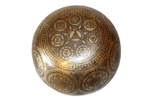 Kézzel készített 7 fémes dizájn hangtál, 782 gramm