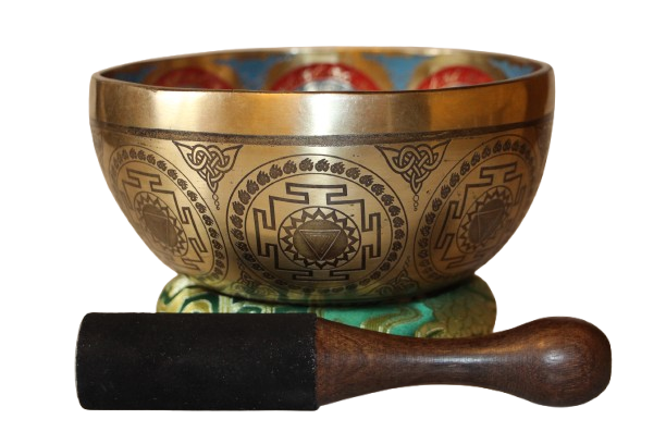 Kézzel készített 7 fémes dizájn hangtál, 782 gramm.🟣 Koronacsakra: Béke – Tudatosság – Kapcsolódás