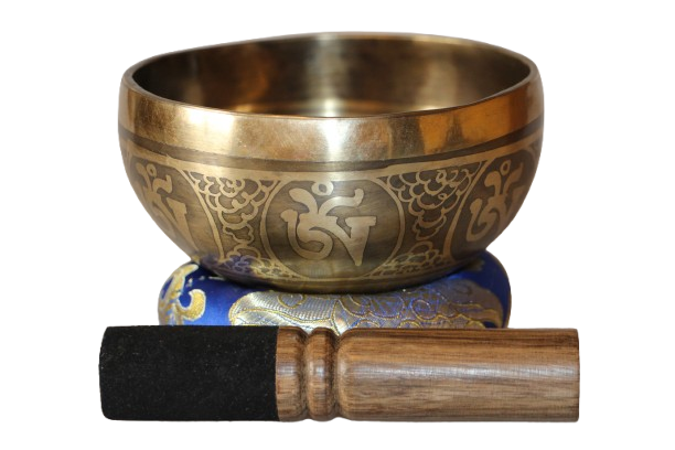 Kézzel készített 7 fémes hangtál, 434 gramm 🟡 Napfonat csakra: Önbizalom – Erő – Harmónia