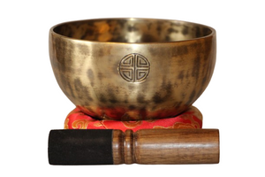 Kézzel készített 7 fémes MOON hangtál, 576 gramm 🔵 Torokcsakra: Önkifejezés – Bátorság-Nyugalom