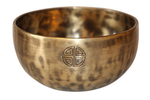 Kézzel készített 7 fémes MOON hangtál, 576 gramm 🔵 Torokcsakra: Önkifejezés – Bátorság-Nyugalom