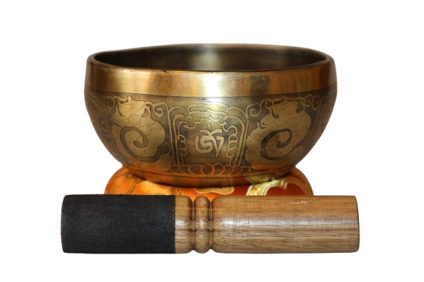 Kézzel készített 7 fémes dizájn hangtál, 449 gramm