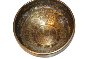 Kézzel készített 7 fémes dizájn hangtál, 523 gramm 🔮 Harmadik szem csakra: Tisztánlátás – Intuíció – Belső vezetés