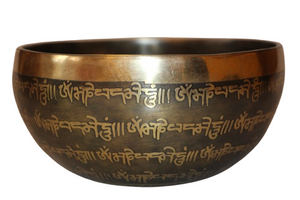 Kézzel készített 7 fémes dizájn hangtál, 540 gramm 🟠 Szakrális csakra: Életöröm- intimitás- felszabadulás