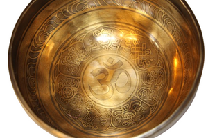 Kézzel készített 7 fémes dizájn hangtál, 912 gramm