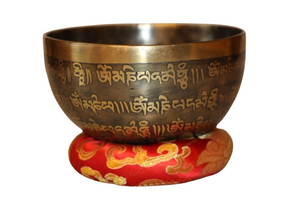 Kézzel készített 7 fémes dizájn hangtál, 556 gramm 💚 Szívcsakra: Szeretet – Gyógyulás – Harmónia