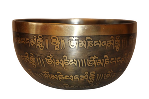 Kézzel készített 7 fémes dizájn hangtál, 556 gramm 💚 Szívcsakra: Szeretet – Gyógyulás – Harmónia