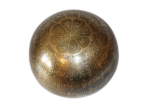 Kézzel készített 7 fémes dizájn hangtál, 385 gramm 🟣 Koronacsakra: Béke – Tudatosság – Kapcsolódás