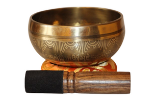 Kézzel készített 7 fémes dizájn hangtál, 388 gramm 🔮 Harmadik szem csakra: Tisztánlátás – Intuíció – Belső vezetés