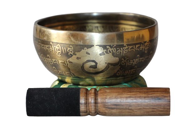 Kézzel készített 7 fémes dizájn hangtál, 389 gramm 💚 Szívcsakra: Szeretet – Gyógyulás – Harmónia