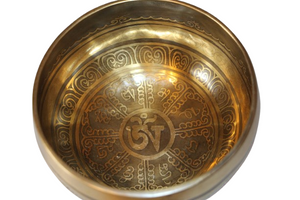 Kézzel készített 7 fémes dizájn hangtál, 388 gramm 🔮 Harmadik szem csakra: Tisztánlátás – Intuíció – Belső vezetés