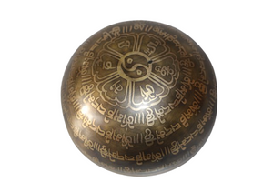 Kézzel készített 7 fémes dizájn hangtál, 386 gramm 💚 Szívcsakra: Szeretet – Gyógyulás – Harmónia