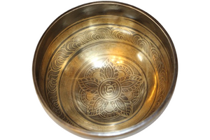 Kézzel készített 7 fémes dizájn hangtál, 375 gramm 🟠 Szakrális csakra: Életöröm- intimitás- felszabadulás