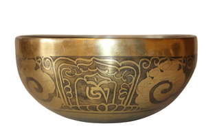 Kézzel készített 7 fémes dizájn hangtál, 379 gramm