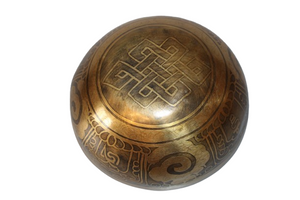 Kézzel készített 7 fémes dizájn hangtál, 379 gramm