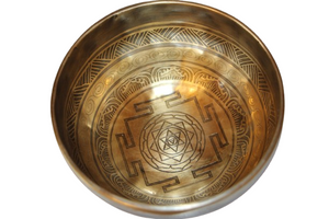 Kézzel készített 7 fémes dizájn hangtál, 543 gramm