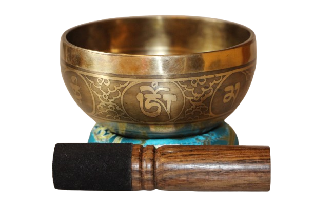 Kézzel készített 7 fémes dizájn hangtál, 424 gramm 🟡 Napfonat csakra: Önbizalom – Erő – Harmónia