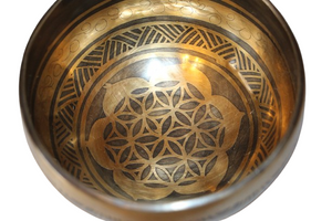 Kézzel készített 7 fémes dizájn hangtál, 376 gramm