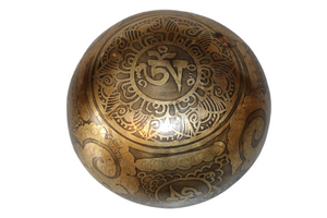 Kézzel készített 7 fémes dizájn hangtál, 418 gramm