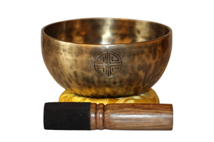 Kézzel készített 7 fémes MOON hangtál, 550 gramm 🟡 Napfonat csakra: Önbizalom – Erő – Harmónia