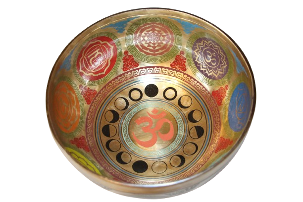 Kézzel készített 7 fémes dizájn hangtál, 1505 gramm 🟠 Szakrális csakra: Életöröm- intimitás- felszabadulás