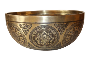 Kézzel készített 7 fémes dizájn hangtál, 1600 gramm. 🔴 Gyökércsakra Stabilitás – Biztonság – Egyensúly