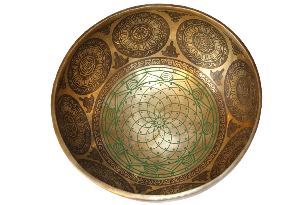 Kézzel készített 7 fémes dizájn hangtál, 1600 gramm. 🔴 Gyökércsakra Stabilitás – Biztonság – Egyensúly