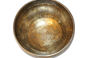 Kézzel készített 7 fémes dizájn hangtál, 434 gramm 🟣 Koronacsakra: Béke – Tudatosság – Kapcsolódás