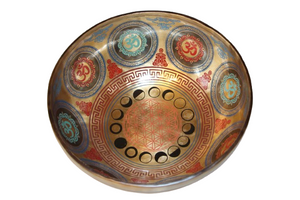 Kézzel készített 7 fémes dizájn hangtál, 2063 gramm. 🔴 Gyökércsakra Stabilitás – Biztonság – Egyensúly