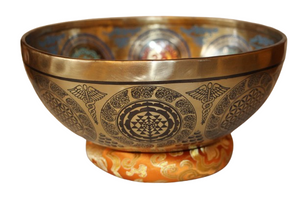 Kézzel készített 7 fémes dizájn hangtál, 2063 gramm. 🔴 Gyökércsakra Stabilitás – Biztonság – Egyensúly