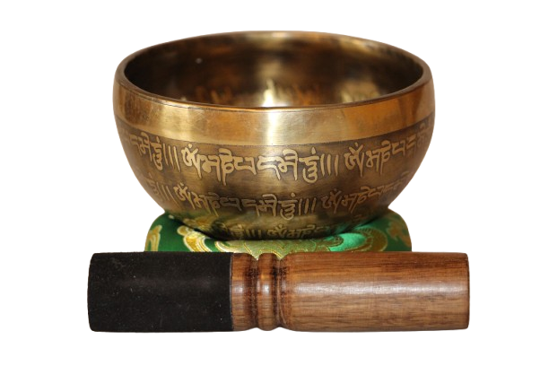 Kézzel készített 7 fémes dizájn hangtál, 368 gramm 🟡 Napfonat csakra: Önbizalom – Erő – Harmónia