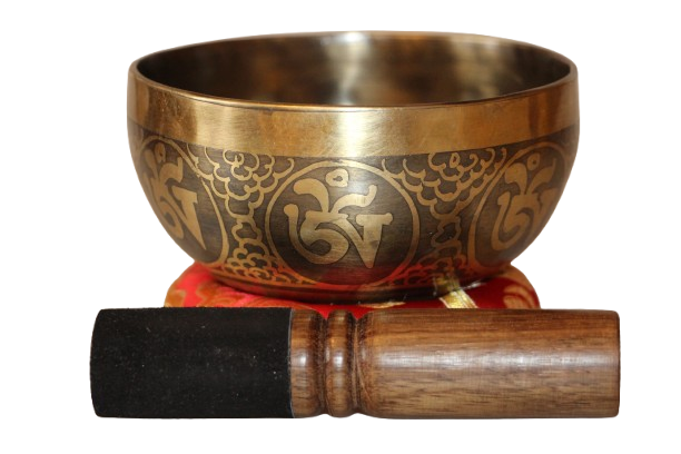 Kézzel készített 7 fémes dizájn hangtál, 410 gramm 🟡 Napfonat csakra: Önbizalom – Erő – Harmónia