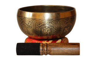 Kézzel készített 7 fémes dizájn hangtál, 436 gramm 🟠 Szakrális csakra: Életöröm- intimitás- felszabadulás