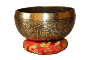 Kézzel készített 7 fémes dizájn hangtál, 436 gramm 🟠 Szakrális csakra: Életöröm- intimitás- felszabadulás