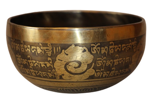 Kézzel készített 7 fémes dizájn hangtál, 463 gramm 🟣 Koronacsakra: Béke – Tudatosság – Kapcsolódás