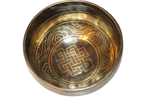 Kézzel készített 7 fémes dizájn hangtál, 463 gramm 🟣 Koronacsakra: Béke – Tudatosság – Kapcsolódás