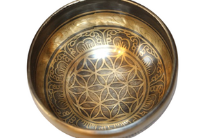 Kézzel készített 7 fémes dizájn hangtál, 437 gramm 🔮 Harmadik szem csakra: Tisztánlátás – Intuíció – Belső vezetés